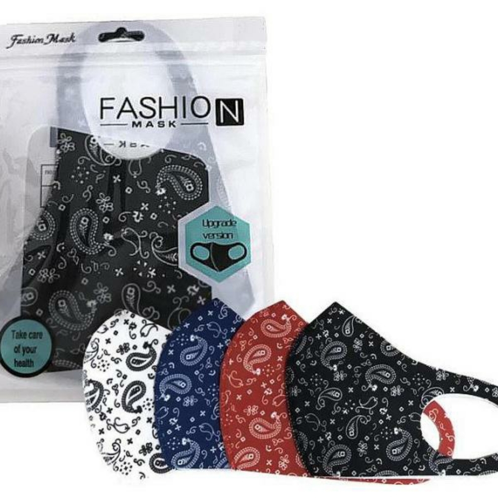 Wholesale Lot of 36 Printed Waterproof Face Masks